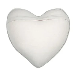 Coussin cœur coton (40 x 40 cm) Emmy Ecru