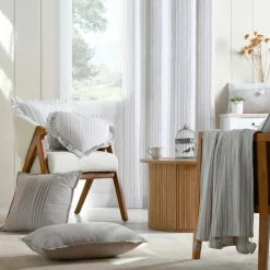 Coussin cœur coton (45 x 45 cm) Joséphine Gris