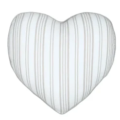 Coussin cœur coton (45 x 45 cm) Joséphine Ecru