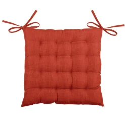 Coussin de chaise carré 16 points (40 x 40 cm) Béa Terracotta
