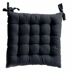 Coussin de chaise carré (38 x 38 cm) Bombay Gris anthracite
