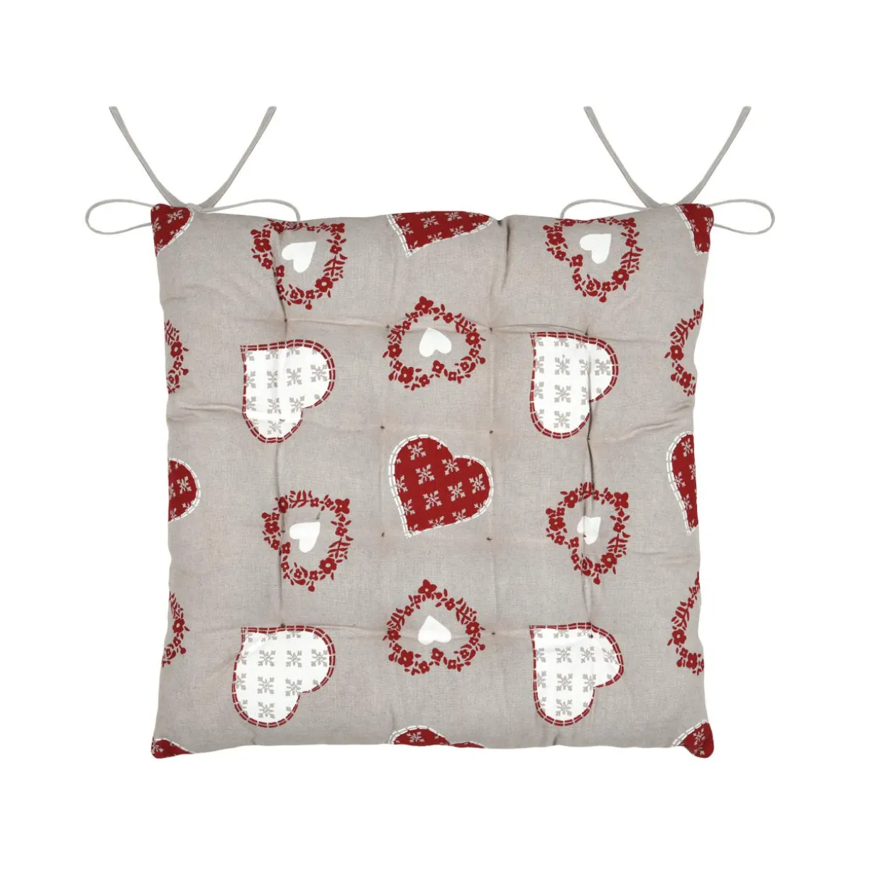 Coussin de chaise carré coton (40 x 40 cm) Ornon Taupe