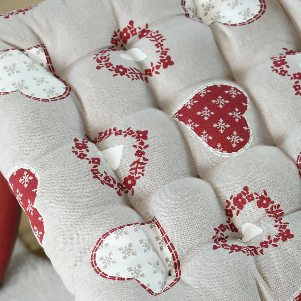 Coussin de chaise carré coton (40 x 40 cm) Ornon Taupe