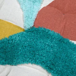 Coussin de chaise carré coton (38x38 cm) Blokken Multicolore