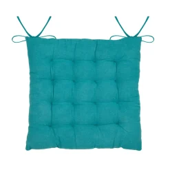 Coussin de chaise carré coton (38x38 cm) Blokken Multicolore