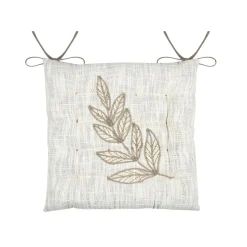 Coussin de chaise carré coton (38 x 38 cm) Hemera Ecru