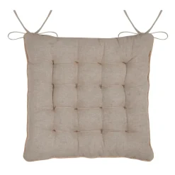 Coussin de chaise carré coton (38 x 38 cm) Oriana Beige