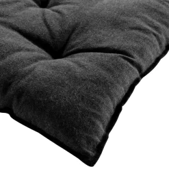 Coussin de chaise carré coton recyclé Mistraline Gris anthracite