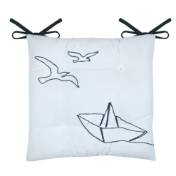 Coussin de chaise carré coton (38 x 38 cm) Bordemer Blanc