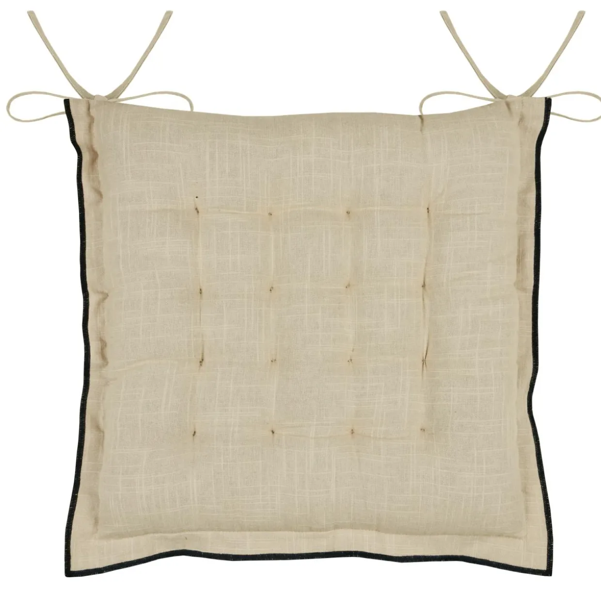 Coussin de chaise carré coton (38 x 38 cm) Helios Ecru