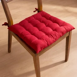 Coussin de chaise carré coton (40 x 40 cm) Pixel Rouge