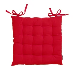 Coussin de chaise carré coton (40 x 40 cm) Pixel Rouge