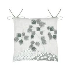 Coussin de chaise carré coton (38 x 38 cm) Yuki Vert jade