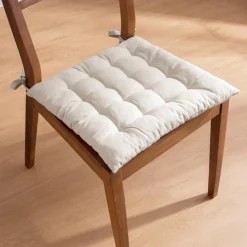 Coussin de chaise carré coton (40 x 40 cm) Pixel Beige