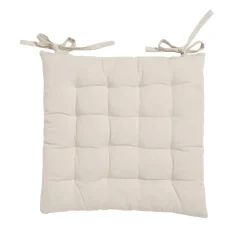 Coussin de chaise carré coton (40 x 40 cm) Pixel Beige