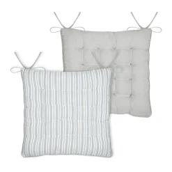 Coussin de chaise carré coton (38 x 38 cm) Joséphine Gris