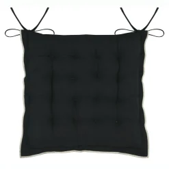 Coussin de chaise carré coton (38 x 38 cm) Helios Noir