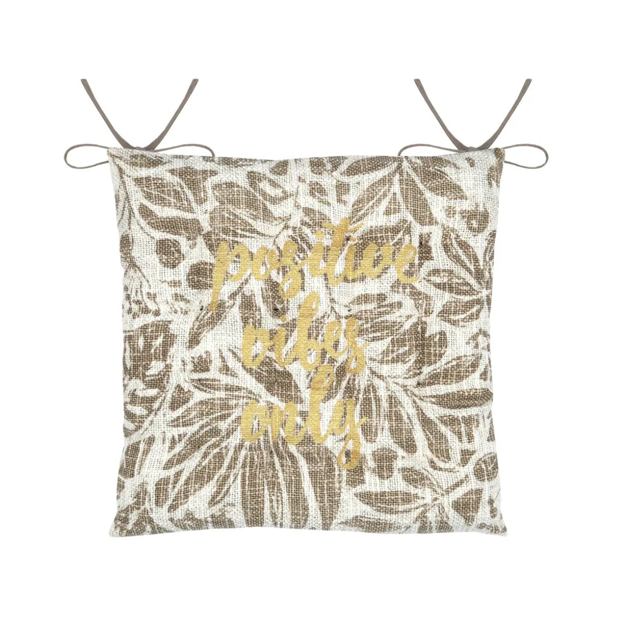 Coussin de chaise carré coton (38 x 38 cm) Hemera Taupe