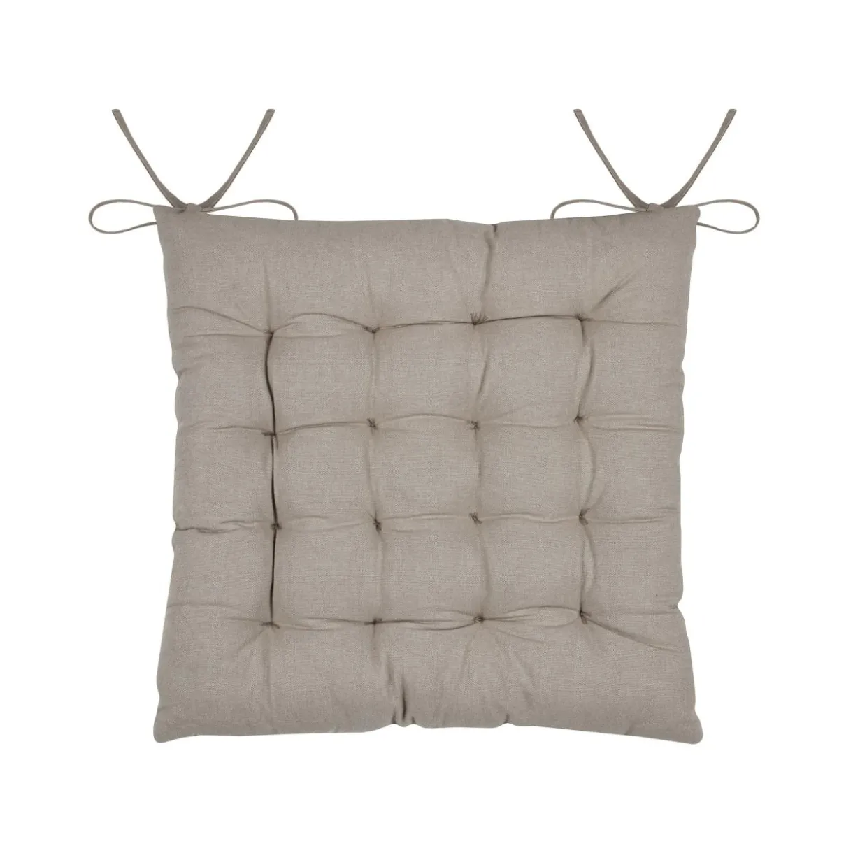 Coussin de chaise carré coton (38 x 38 cm) Hemera Taupe