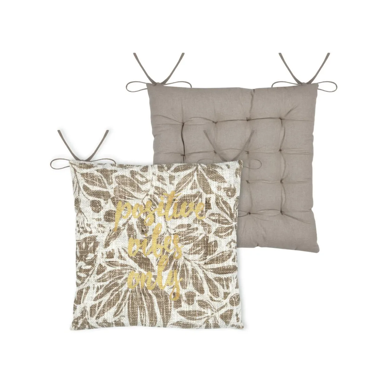 Coussin de chaise carré coton (38 x 38 cm) Hemera Taupe