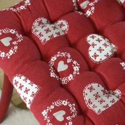 Coussin de chaise carré coton (40 x 40 cm) Ornon Rouge