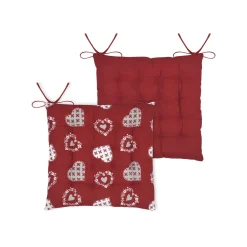 Coussin de chaise carré coton (40 x 40 cm) Ornon Rouge