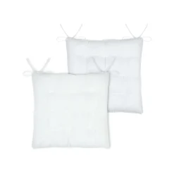 Coussin de chaise carré fausse fourrure (40 x 40 cm) Asgard Blanc