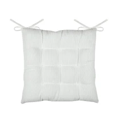 Coussin de chaise carré velours (38 x 38 cm) Dandy Ecru