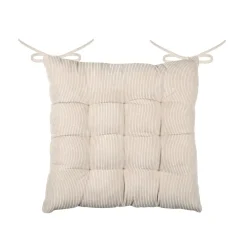 Coussin de chaise carré velours (38 x 38 cm) Dandy Beige
