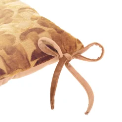 Coussin de chaise carré velours (38 x 38 cm) Luna Jaune ocre