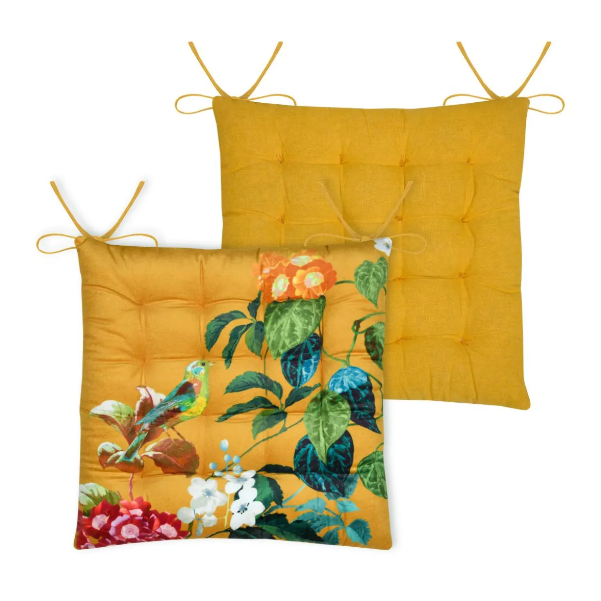 Coussin de chaise carrée coton (38x38 cm) Emmy Multicolore