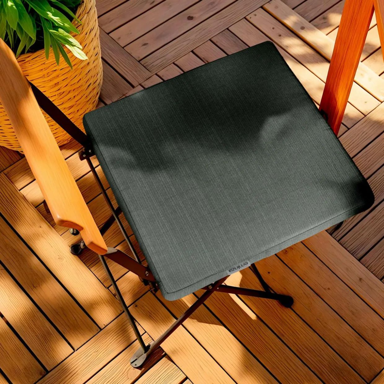 Coussin de chaise extérieur carré (40 x 40 cm) Sunset Gris anthracite