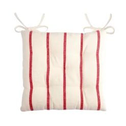 Coussin de chaise extérieur toile de coton (40 x 40 cm) Ocealys Rouge