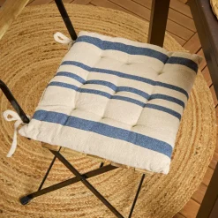 Coussin de chaise extérieur carré (38 x 38 cm) Nautira Bleu marine