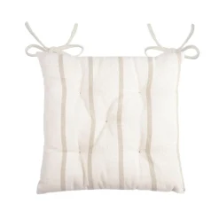 Coussin de chaise extérieur toile de coton (40 x 40 cm) Ocealys Beige