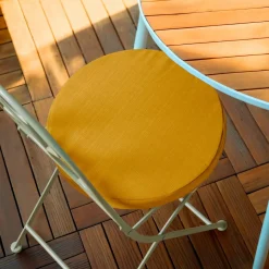 Coussin de chaise extérieur rond (40 cm) Sunset Jaune moutarde