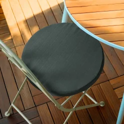 Coussin de chaise extérieur rond (40 cm) Sunset Gris anthracite