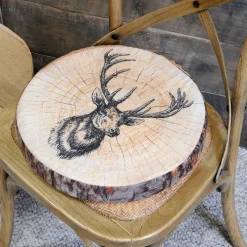 Coussin de chaise rond (38 cm) Gruffy Marron