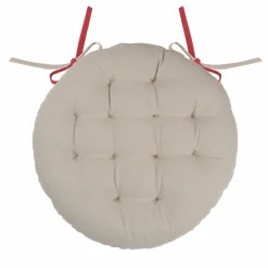 Coussin de chaise rond (38 cm) Duo Rouge