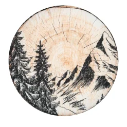 Coussin de chaise rond (38 x 38 cm) Sallanches Marron