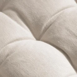 Coussin de chaise rond coton (40 cm) Pixel Beige