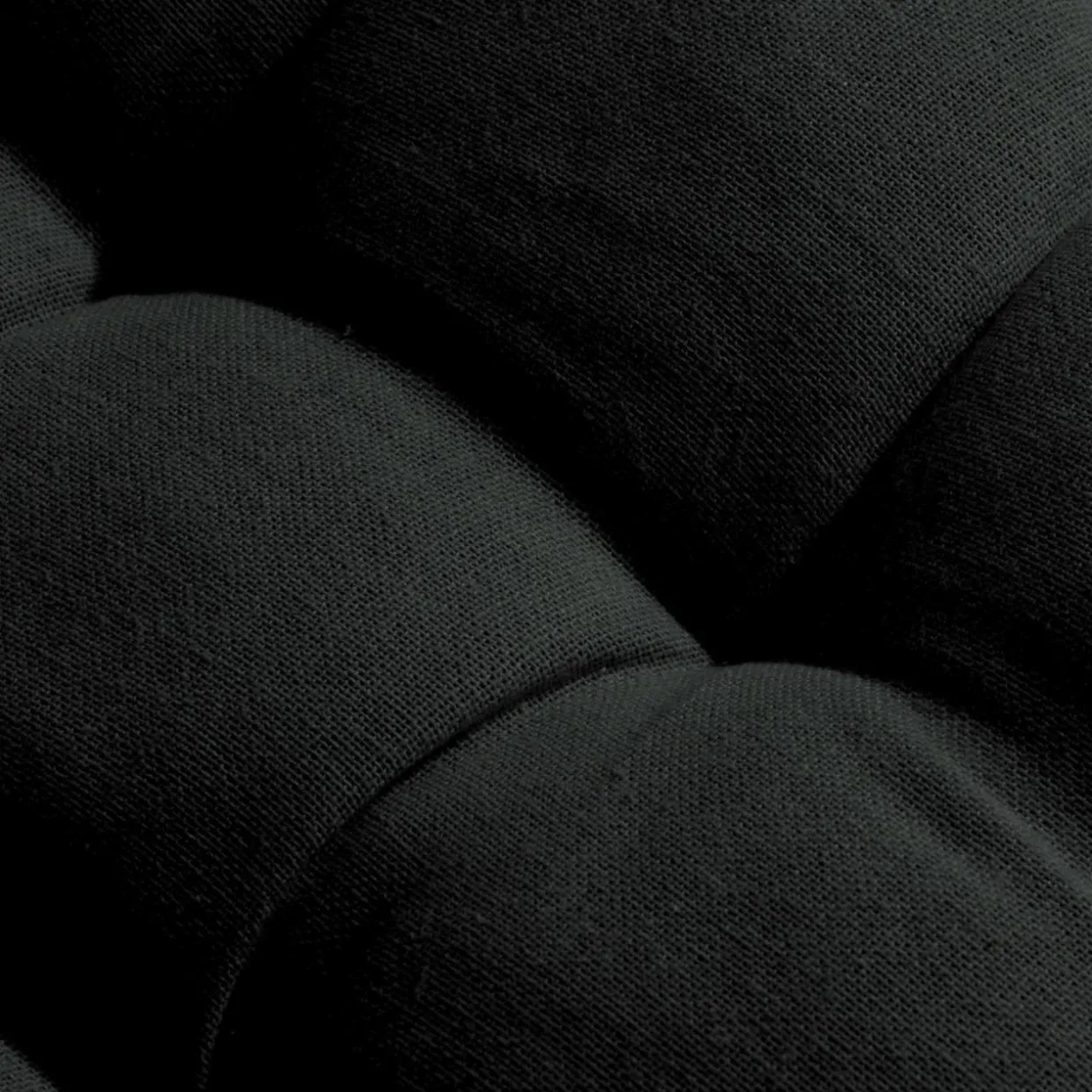 Coussin de chaise rond coton (40 cm) Pixel Noir