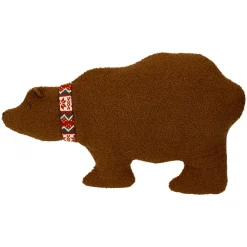 Coussin de Noël bouclette (65 x 37 cm) Ours polaire Marron