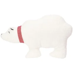 Coussin de Noël bouclette (65 x 37 cm) Ours polaire Blanc