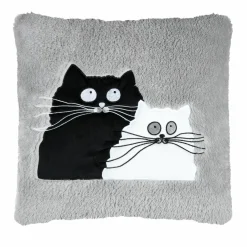 Coussin de Noël carré (45 cm) Douillet Gris