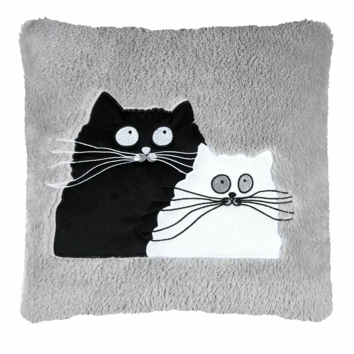 Coussin de Noël carré (45 cm) Douillet Gris