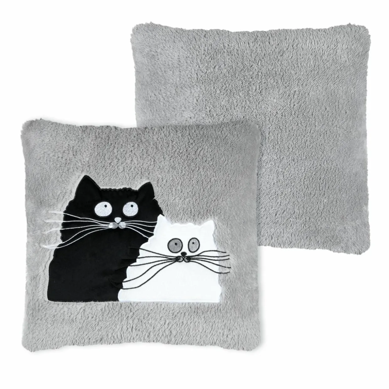 Coussin de Noël carré (45 cm) Douillet Gris