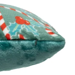 Coussin de Noël carré (40 cm) Houx et sucre d'orge