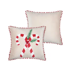 Coussin de Noël carré velours (45 x 45 cm) Lucien Rouge