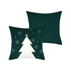 Coussin de Noël carré velours (45 x 45 cm) Harold Vert sapin
